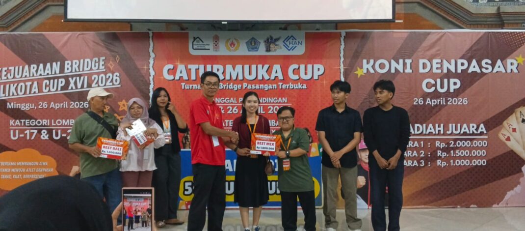 Atlet Bridge Yunior Buleleng Dominasi Podium Kejuaraan di Denpasar