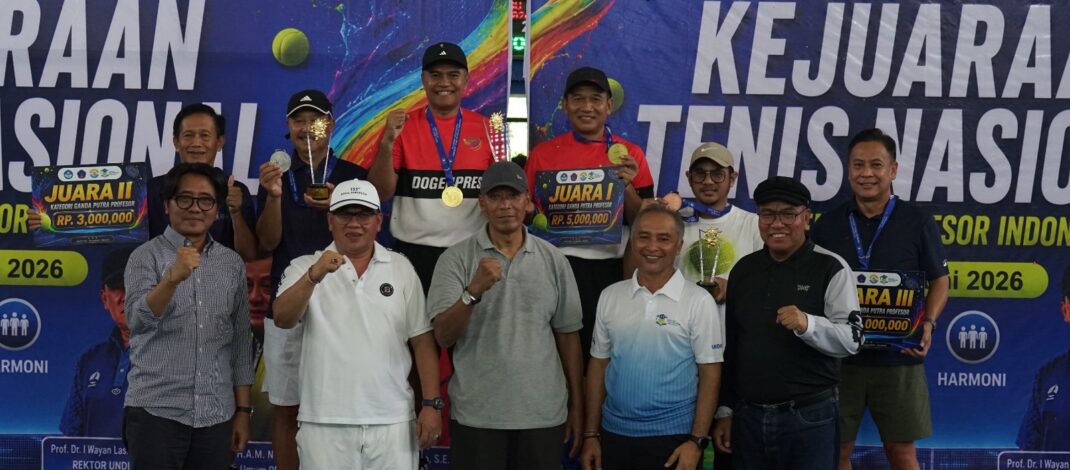 Kejuaraan Tenis ATPI 2026 di Undiksha Berlangsung Sukses, Profesor Tunjukkan Sportivitas dan Prestasi
