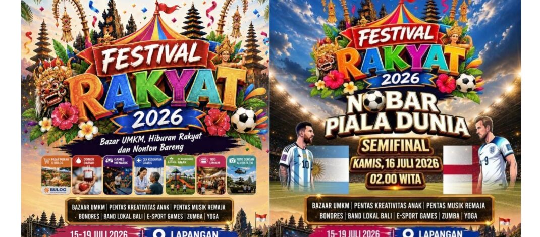 Nobar Piala Dunia FIFA 2026 di Lapangan Puputan Badung