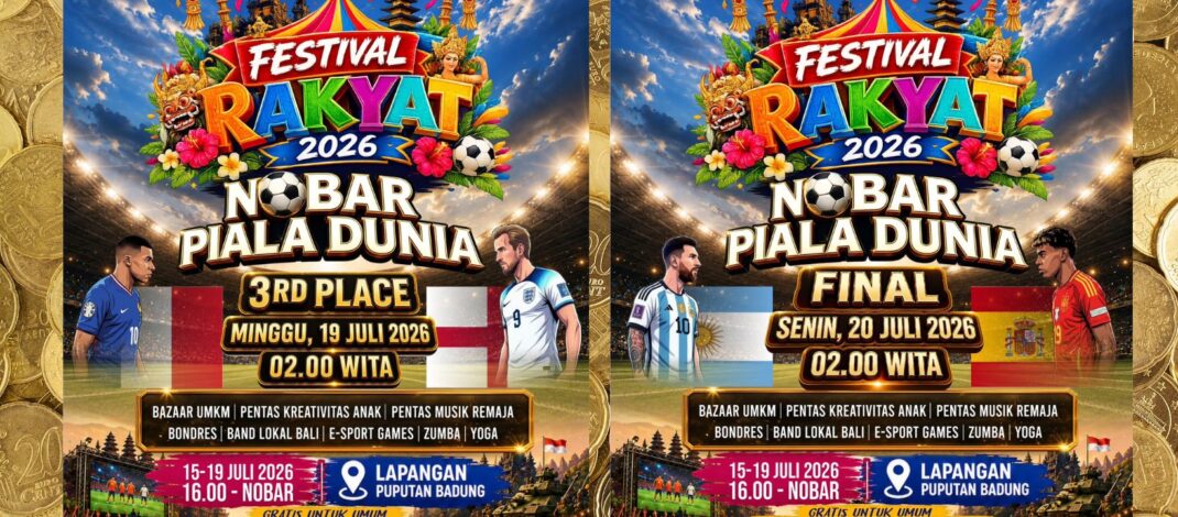 Nobar Final Piala Dunia, Panitia All Out Siapkan 3 Layar Lebar