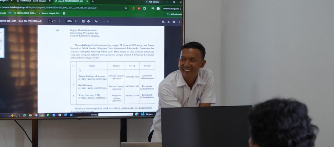 Cegah Gangguan Pelayanan, Kominfosanti Buleleng Bekali Pegawai Kecamatan dengan Kemampuan Jaringan